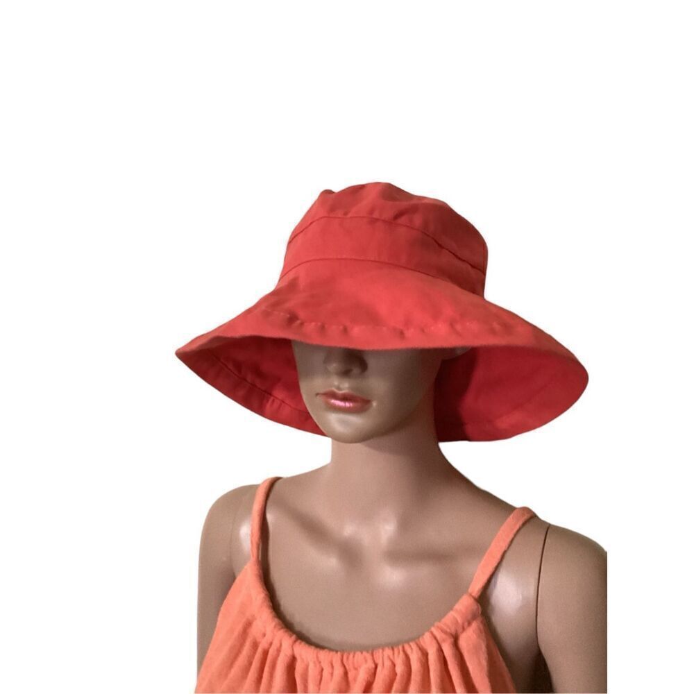 Cotton Up Turned Large Brimmed Sun Hat